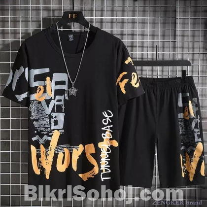 Combo Half T-Shirt And 3 Quarter Pants For Man